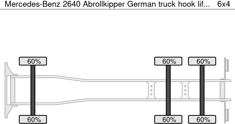 Mercedes-Benz 2640 Abrollkipper German truck - Мултилифт с кука камион: снимка 4 Mercedes-Benz 2640 Abrollkipper German truck - Мултилифт с кука камион: снимка 4