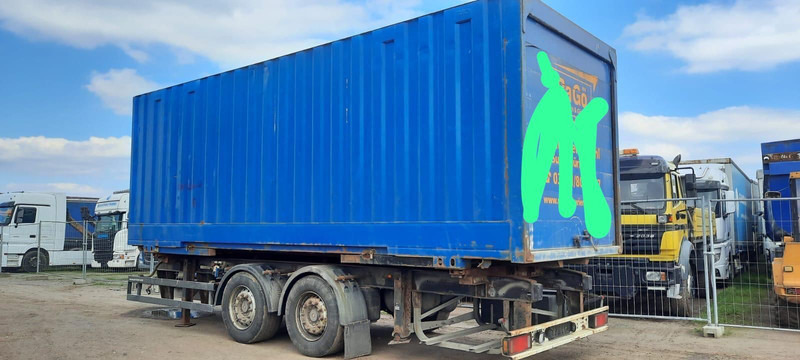 Schmitz Cargobull Containeranhänger mit Container - Контейнеровоз/ Сменна каросерия ремарке: снимка 3 Schmitz Cargobull Containeranhänger mit Container - Контейнеровоз/ Сменна каросерия ремарке: снимка 3