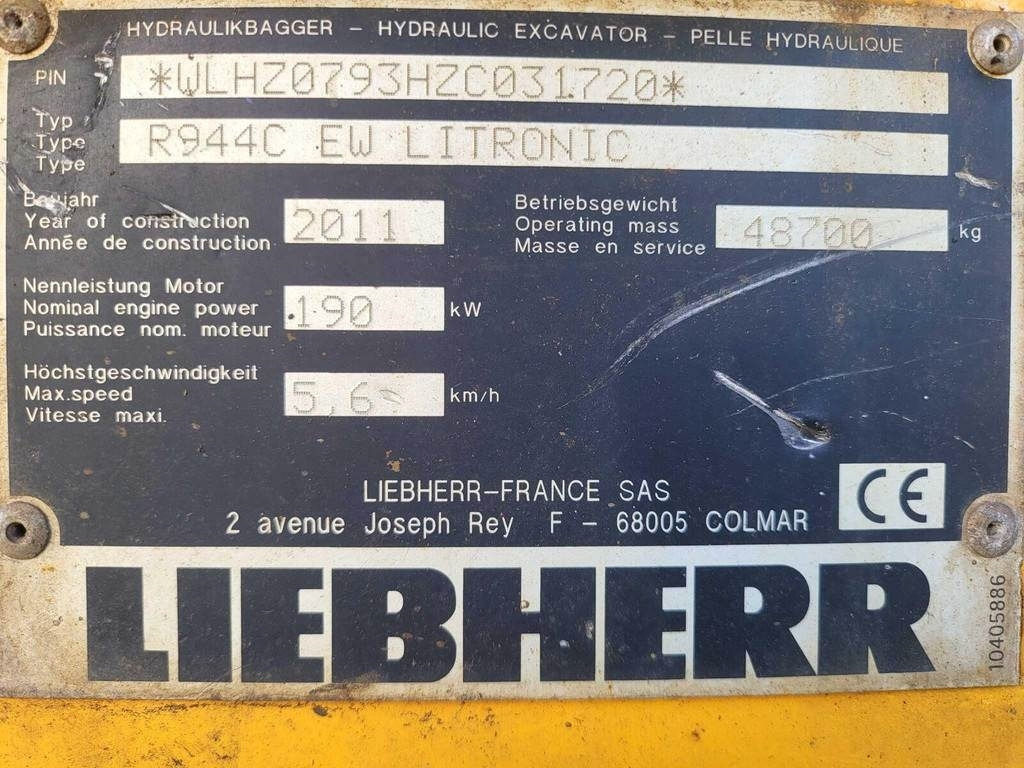 Liebherr R944C EW LITRONIC - Верижен багер: снимка 5 Liebherr R944C EW LITRONIC - Верижен багер: снимка 5