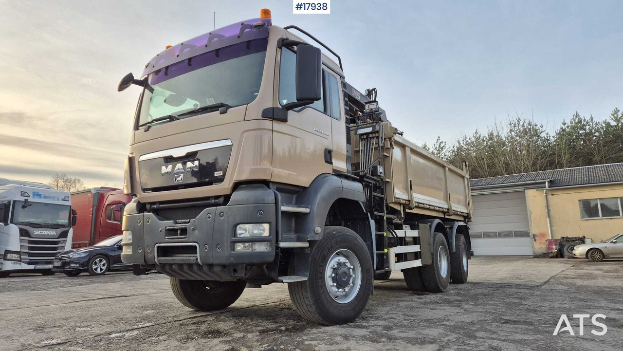 Tipper MAN TGS 33.400 6x4 HDS HIAB 144 DS-2 DUO (2009) - Самосвал камион, Камион с кран: снимка 2 Tipper MAN TGS 33.400 6x4 HDS HIAB 144 DS-2 DUO (2009) - Самосвал камион, Камион с кран: снимка 2