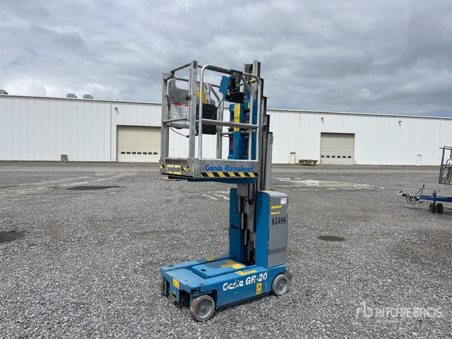2008 Genie GR-20 Vertical Mast Lift - Вертикална работна платформа: снимка 2 2008 Genie GR-20 Vertical Mast Lift - Вертикална работна платформа: снимка 2