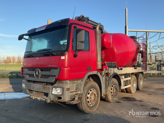 2010 Mercedes-Benz Actros 3341 8x4 Twin-Steer Mixer Truck - Миксер-помпа: снимка 1 2010 Mercedes-Benz Actros 3341 8x4 Twin-Steer Mixer Truck - Миксер-помпа: снимка 1