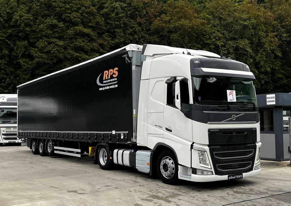 Volvo FH 500 Mega 2016 Rok + Fliegl 2017 // Oś podnoszona // Zestaw ! - Влекач, Брезентово полуремарке: снимка 1 Volvo FH 500 Mega 2016 Rok + Fliegl 2017 // Oś podnoszona // Zestaw ! - Влекач, Брезентово полуремарке: снимка 1