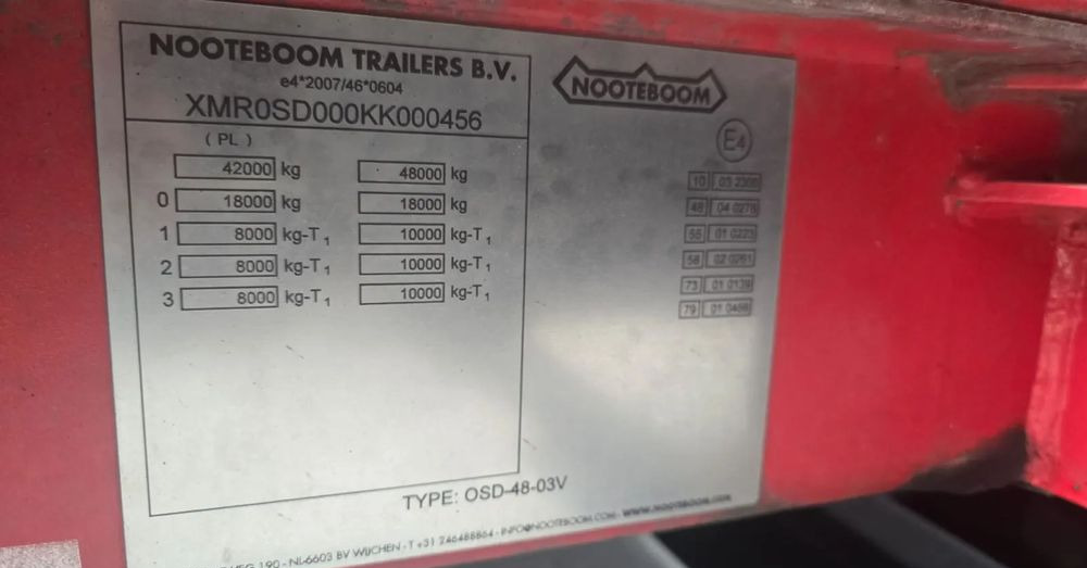 Нискорамна площадка полуремарке Nooteboom OSD-48-03V: снимка 12 Нискорамна площадка полуремарке Nooteboom OSD-48-03V: снимка 12