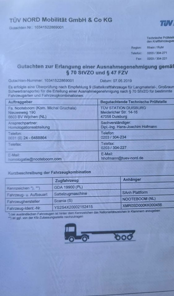 Нискорамна площадка полуремарке Nooteboom OSD-48-03V: снимка 15 Нискорамна площадка полуремарке Nooteboom OSD-48-03V: снимка 15
