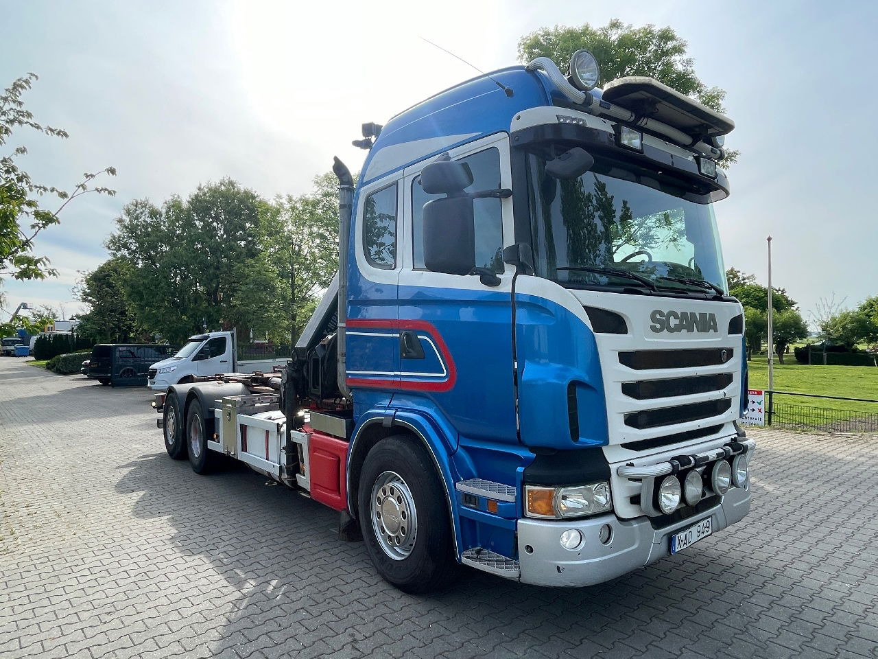 Scania R480 - Контейнеровоз/ Сменна каросерия камион, Камион с кран: снимка 5 Scania R480 - Контейнеровоз/ Сменна каросерия камион, Камион с кран: снимка 5