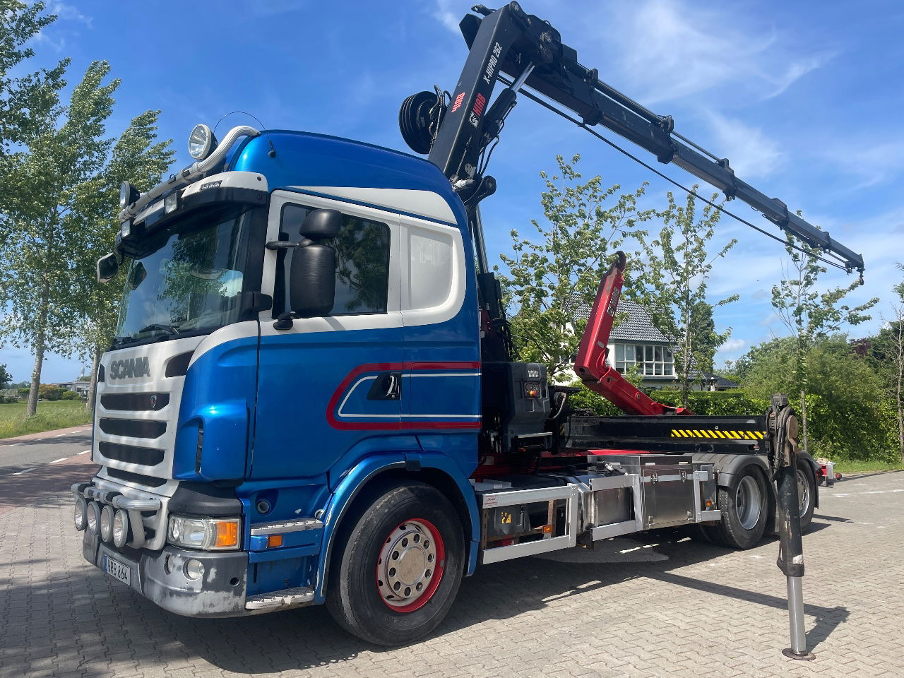 Scania R480 with hiab hookloader and hiab 262 EP5 with remote crane 2019 - Контейнеровоз/ Сменна каросерия камион, Камион с кран: снимка 5 Scania R480 with hiab hookloader and hiab 262 EP5 with remote crane 2019 - Контейнеровоз/ Сменна каросерия камион, Камион с кран: снимка 5
