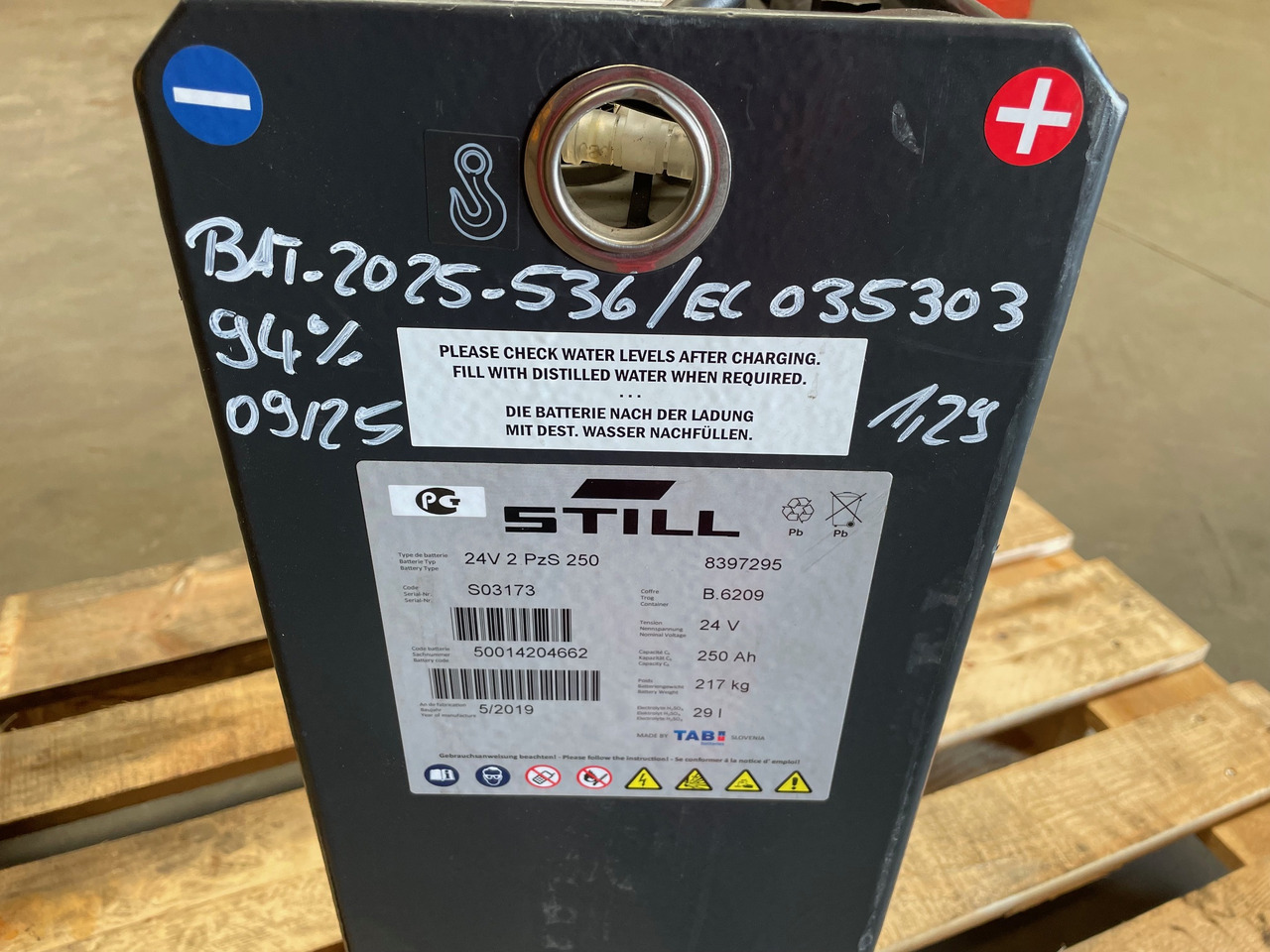 24 Volt I 2PzS 250 - Акумулатор за Подемно-транспортна техника: снимка 5 24 Volt I 2PzS 250 - Акумулатор за Подемно-транспортна техника: снимка 5