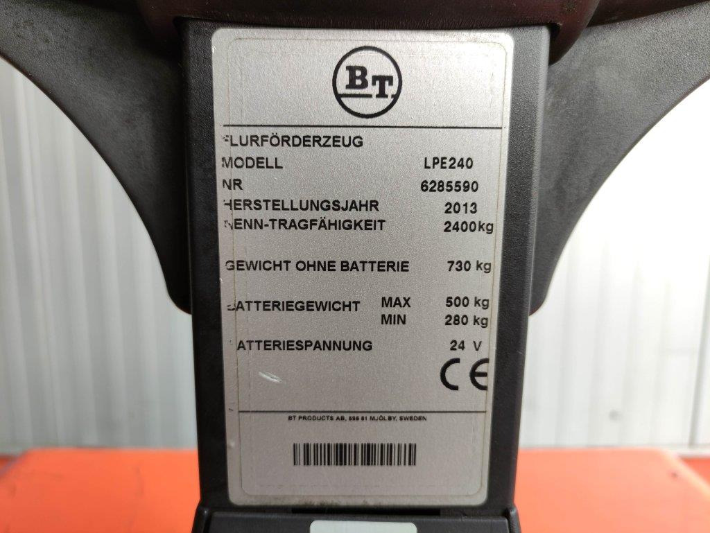 BT LPE240 - Палетна количка: снимка 5 BT LPE240 - Палетна количка: снимка 5