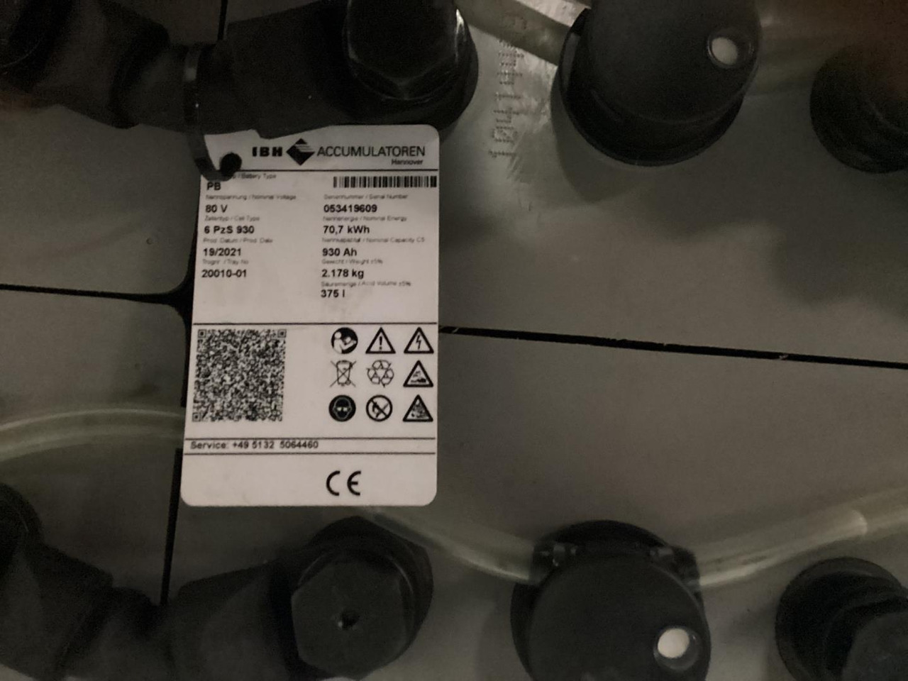 IBH 80V 6 PZS 930 - Акумулатор за Подемно-транспортна техника: снимка 2 IBH 80V 6 PZS 930 - Акумулатор за Подемно-транспортна техника: снимка 2