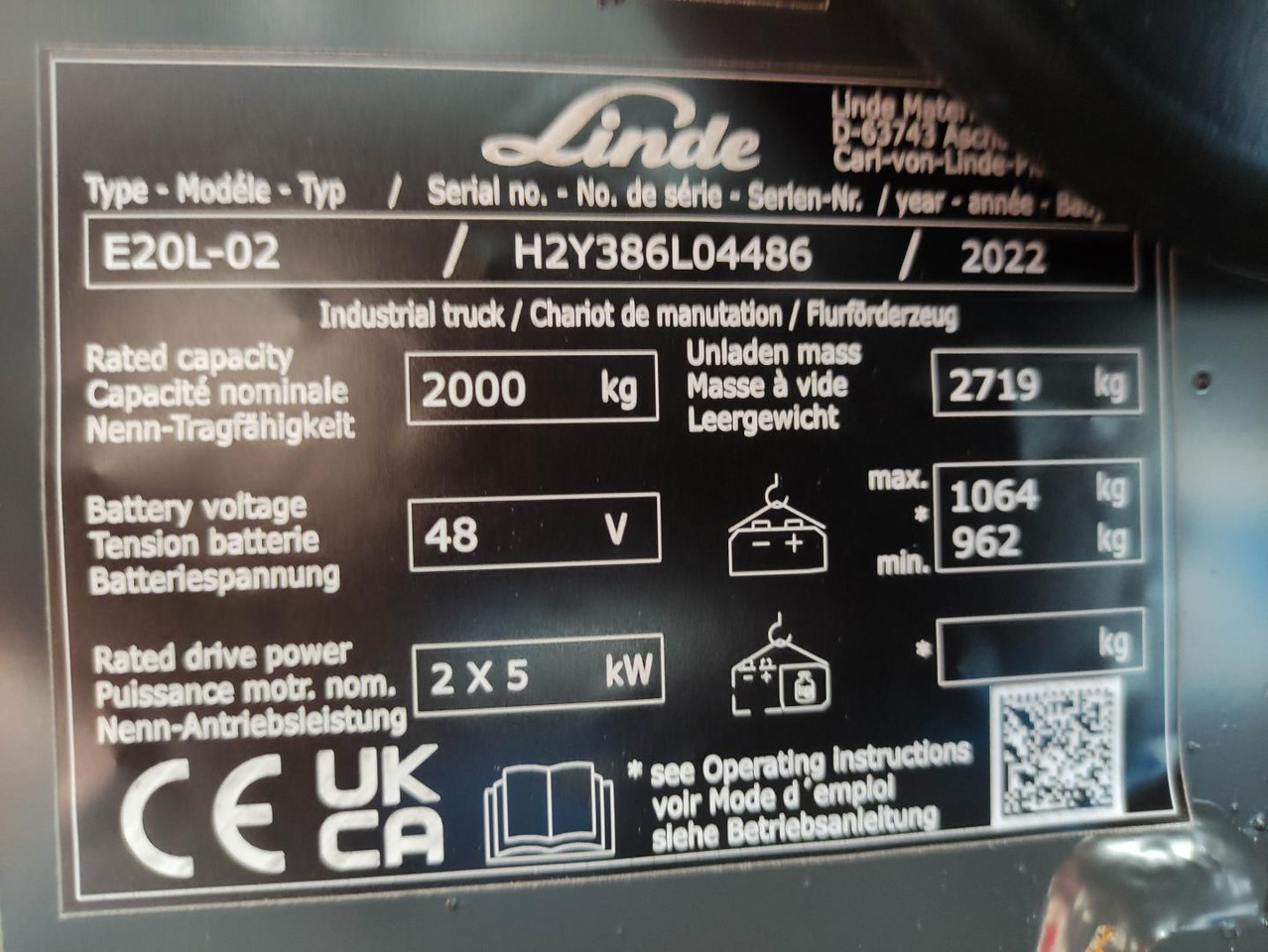 Linde E20L-02-386-EVO *Batterie NEU* - Електрокар: снимка 5 Linde E20L-02-386-EVO *Batterie NEU* - Електрокар: снимка 5