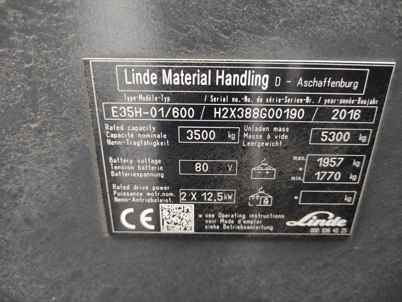 Електрокар Linde E35H-01/600-388: снимка 6 Електрокар Linde E35H-01/600-388: снимка 6