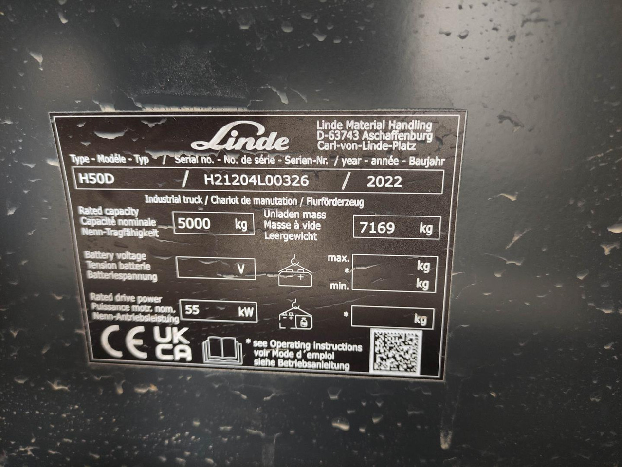 Дизелов мотокар Linde H50D-1204: снимка 7
