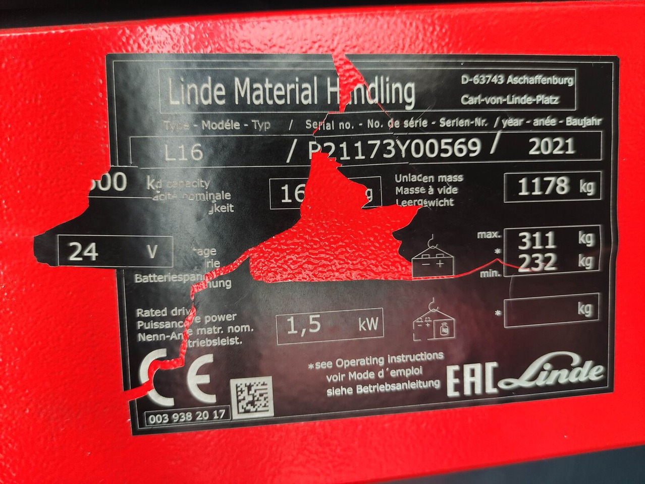 Linde L16i-1173 - Стакер: снимка 5 Linde L16i-1173 - Стакер: снимка 5
