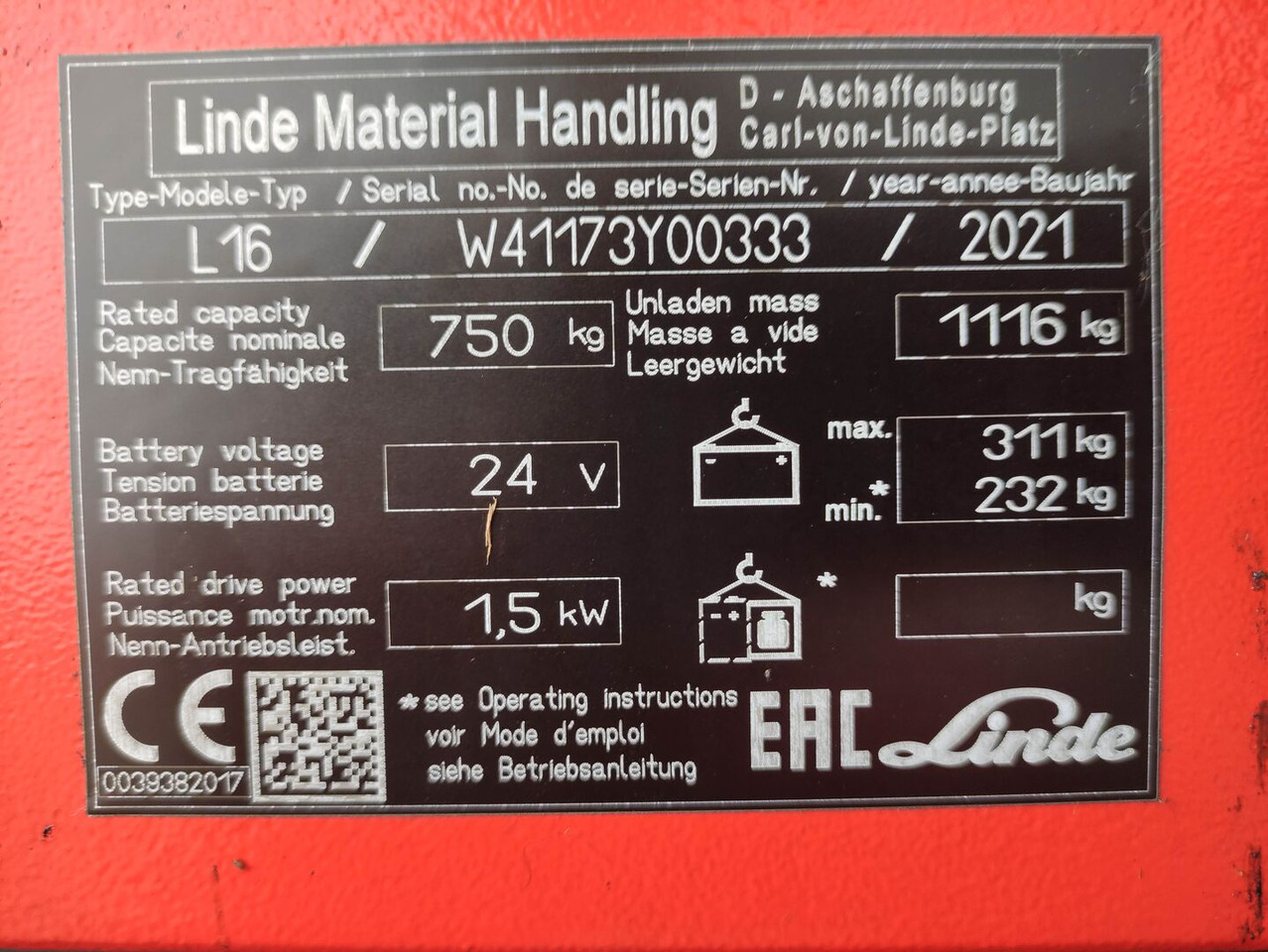 Linde L16i-1173 - Стакер: снимка 5 Linde L16i-1173 - Стакер: снимка 5