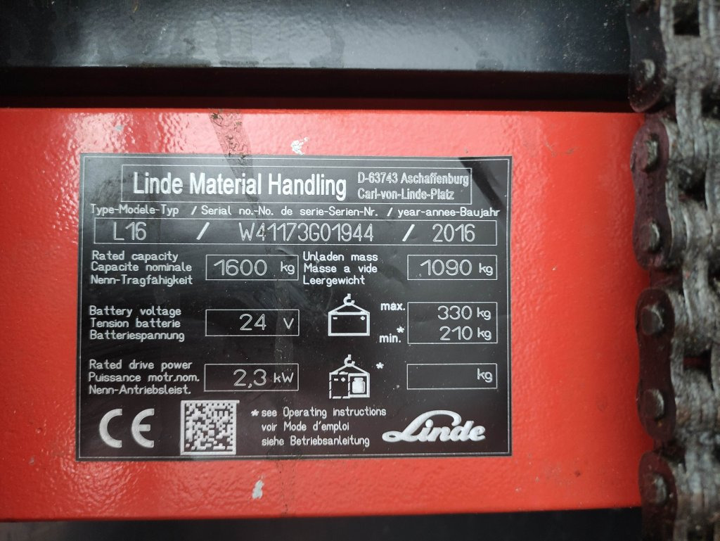 Linde L16i-1173 - Стакер: снимка 5 Linde L16i-1173 - Стакер: снимка 5