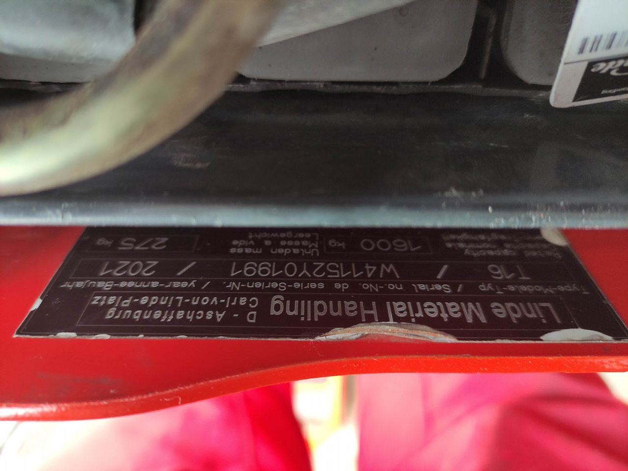 Linde T16-1152 (LACK NEU) - Палетна количка: снимка 5 Linde T16-1152 (LACK NEU) - Палетна количка: снимка 5