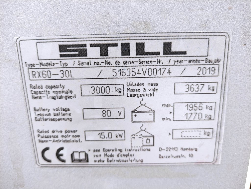 Електрокар Still RX60-30 L: снимка 6 Електрокар Still RX60-30 L: снимка 6