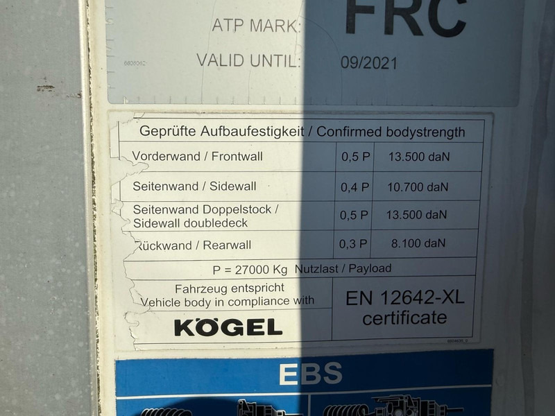 Рефрижератор полуремарке Kögel SVA 24 STANDARD NL FRIGO TRAILER, APK 13-11-2025, CARRIER.: снимка 18