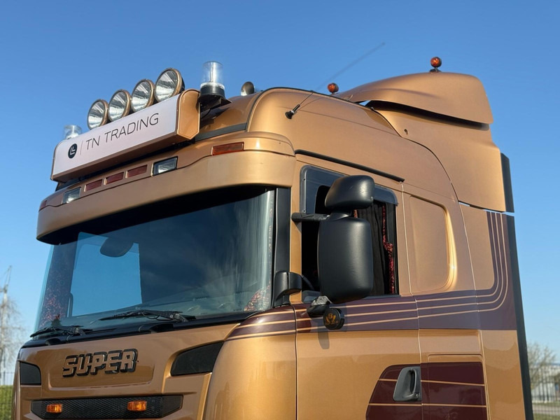 Влекач Scania R730 V8 V8, SHOWTRUCK VOLLUCHT, RETARDER,  HYDRAULIEK, BOOGIE, ALU WIELEN, LEER.: снимка 8