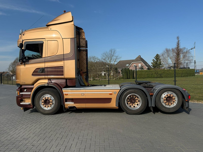 Влекач Scania R730 V8 V8, SHOWTRUCK VOLLUCHT, RETARDER,  HYDRAULIEK, BOOGIE, ALU WIELEN, LEER.: снимка 10