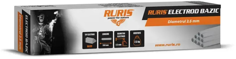 Elektrody podstawowe RURIS 2,5-350mm 2,5kg - Оборудване за заваряване: снимка 1 Elektrody podstawowe RURIS 2,5-350mm 2,5kg - Оборудване за заваряване: снимка 1