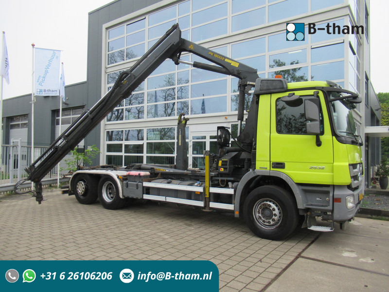Mercedes-Benz Actros 2532 LTNLA 6X2 Hooklift + Crane, Haak - Kraan - Мултилифт с кука камион, Камион с кран: снимка 1 Mercedes-Benz Actros 2532 LTNLA 6X2 Hooklift + Crane, Haak - Kraan - Мултилифт с кука камион, Камион с кран: снимка 1