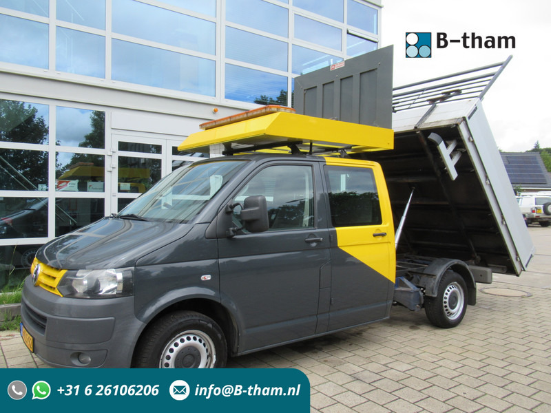 Volkswagen Transporter T5 2.0 TDI 75KW L2 DOKA dubbelcabine Kipper Actiebord - Бус самосвал, Бус с двойна кабина: снимка 1 Volkswagen Transporter T5 2.0 TDI 75KW L2 DOKA dubbelcabine Kipper Actiebord - Бус самосвал, Бус с двойна кабина: снимка 1