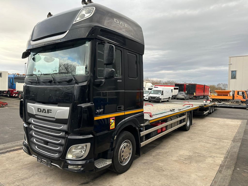 DAF 480FA*Flachzug*Aufstellbühne*VDI2700*Top! - Автовоз камион: снимка 1 DAF 480FA*Flachzug*Aufstellbühne*VDI2700*Top! - Автовоз камион: снимка 1