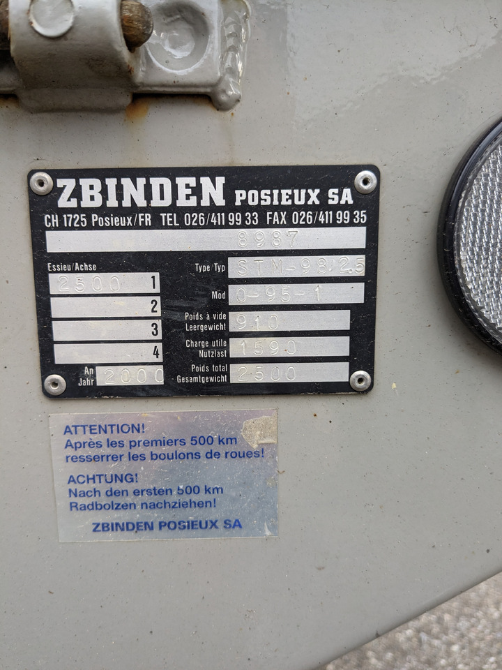 Zbinden - Бордово ремарке/ Платформа: снимка 5 Zbinden - Бордово ремарке/ Платформа: снимка 5