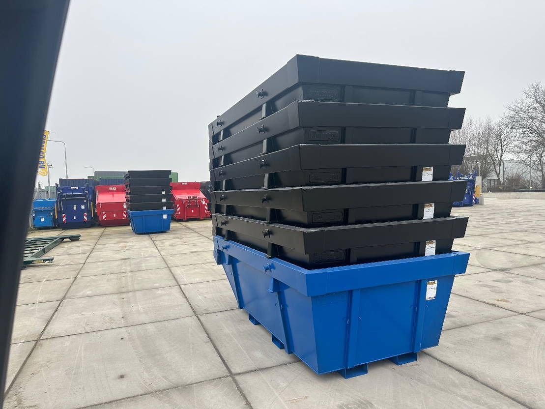 Sidalco 6m3 met heftruck lepel kokers - Контейнер за строителни отпадъци: снимка 1 Sidalco 6m3 met heftruck lepel kokers - Контейнер за строителни отпадъци: снимка 1