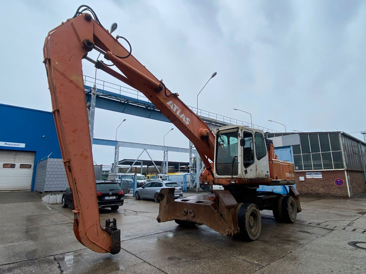 Atlas 1704 MI mit Greifer Umschlagbagger Lang - Колесен багер: снимка 4 Atlas 1704 MI mit Greifer Umschlagbagger Lang - Колесен багер: снимка 4
