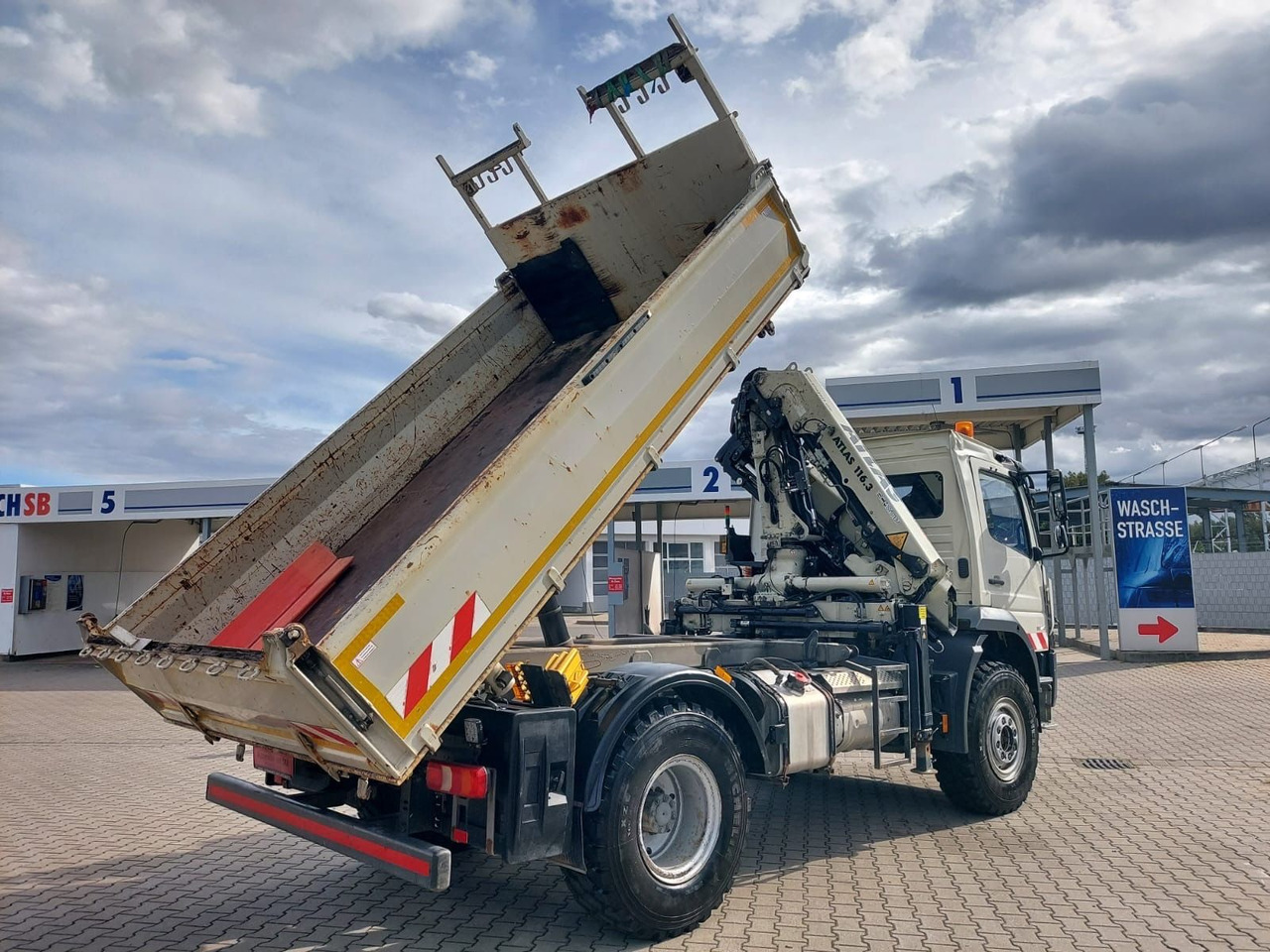 Mercedes-Benz Atego / 1324 MEILER 4X4 KRAN ATLAS 116.3 - Самосвал камион, Камион с кран: снимка 5 Mercedes-Benz Atego / 1324 MEILER 4X4 KRAN ATLAS 116.3 - Самосвал камион, Камион с кран: снимка 5