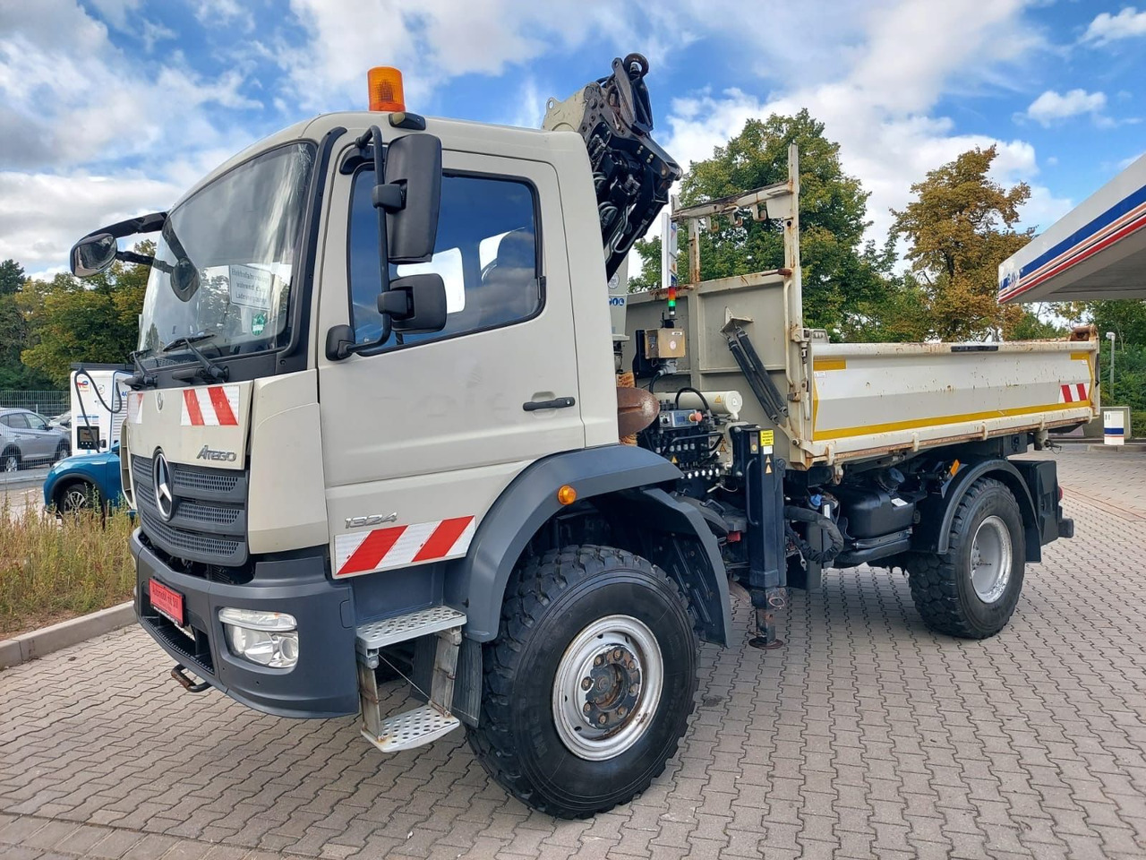 Mercedes-Benz Atego / 1324 MEILER 4X4 KRAN ATLAS 116.3 - Самосвал камион, Камион с кран: снимка 1 Mercedes-Benz Atego / 1324 MEILER 4X4 KRAN ATLAS 116.3 - Самосвал камион, Камион с кран: снимка 1