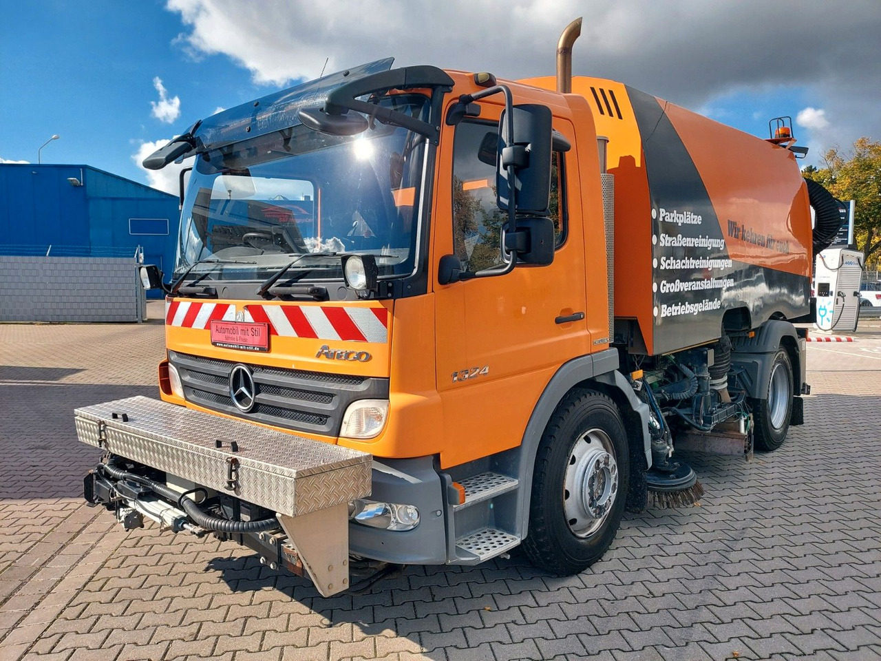 Mercedes-Benz Atego 2 6-Zyl. 4x2 1324 Schmidt SK 600 Klima - Мотометачна машина: снимка 1 Mercedes-Benz Atego 2 6-Zyl. 4x2 1324 Schmidt SK 600 Klima - Мотометачна машина: снимка 1