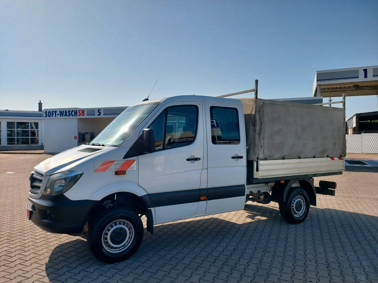 Mercedes-Benz Sprinter II Pritsche DoKa 316 4X4 6Sitze Klima - Брезентов бус, Бус с двойна кабина: снимка 4 Mercedes-Benz Sprinter II Pritsche DoKa 316 4X4 6Sitze Klima - Брезентов бус, Бус с двойна кабина: снимка 4