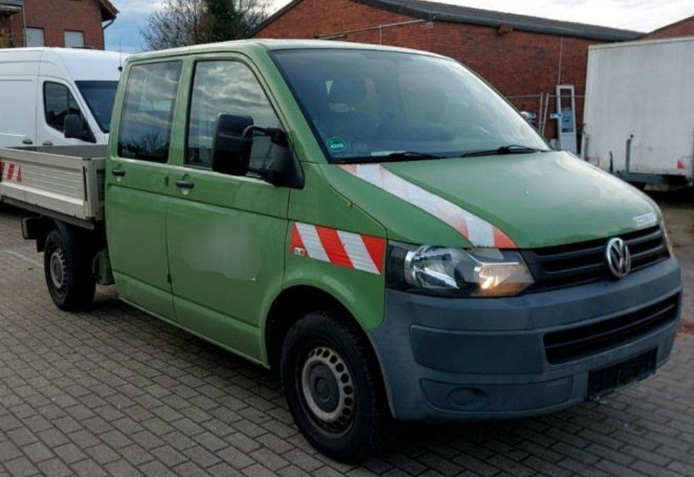 Volkswagen T5 Transporter Pritsche Doppelkabine - Бордови бус, Бус с двойна кабина: снимка 1 Volkswagen T5 Transporter Pritsche Doppelkabine - Бордови бус, Бус с двойна кабина: снимка 1