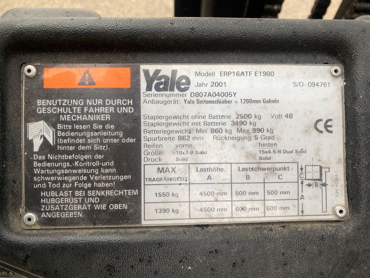 Yale Stapler ERP16ATF E1980 48Volt 1550kg - Електрокар: снимка 2 Yale Stapler ERP16ATF E1980 48Volt 1550kg - Електрокар: снимка 2