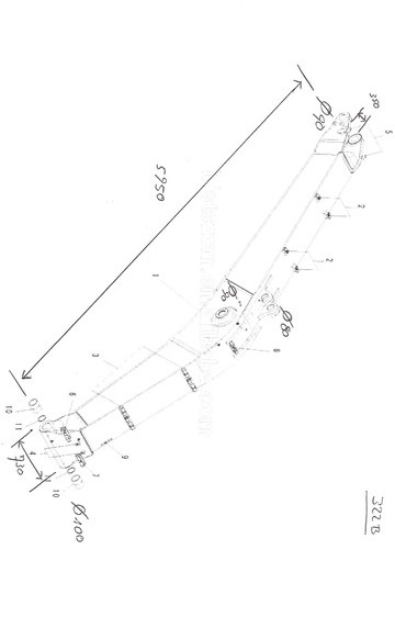 Стрела Caterpillar 322B Excavator Boom OEM 1372894: снимка 10 Стрела Caterpillar 322B Excavator Boom OEM 1372894: снимка 10