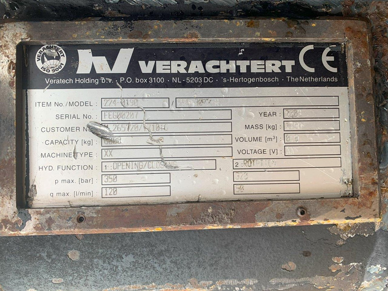 Verachtert VRG30-2 - Грайфер: снимка 3 Verachtert VRG30-2 - Грайфер: снимка 3