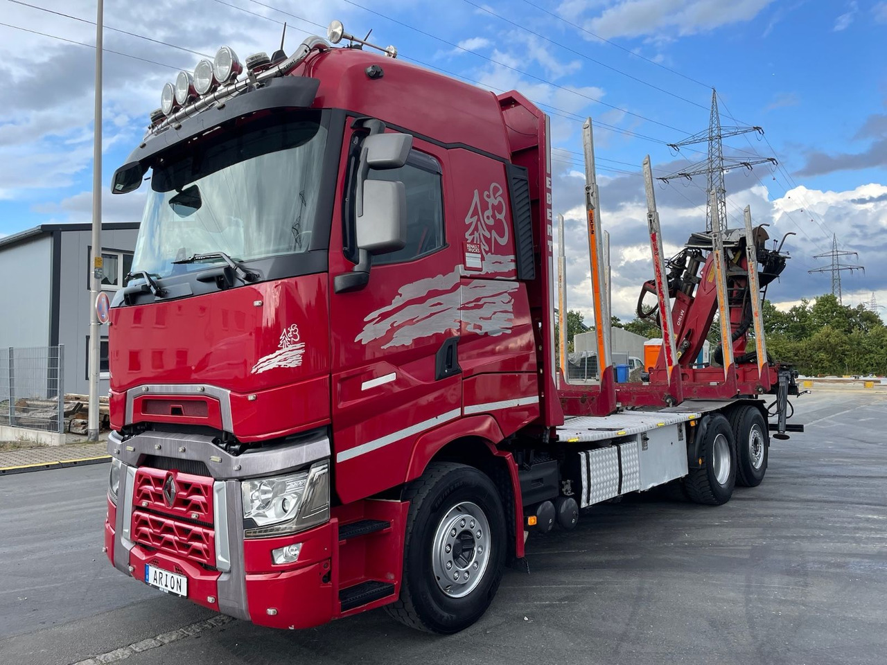 Renault T520 6x2 Kurzholz/PALFINGER/E120Z/VOLVO-ENGINE - Камион за дърва, Камион с кран: снимка 3 Renault T520 6x2 Kurzholz/PALFINGER/E120Z/VOLVO-ENGINE - Камион за дърва, Камион с кран: снимка 3