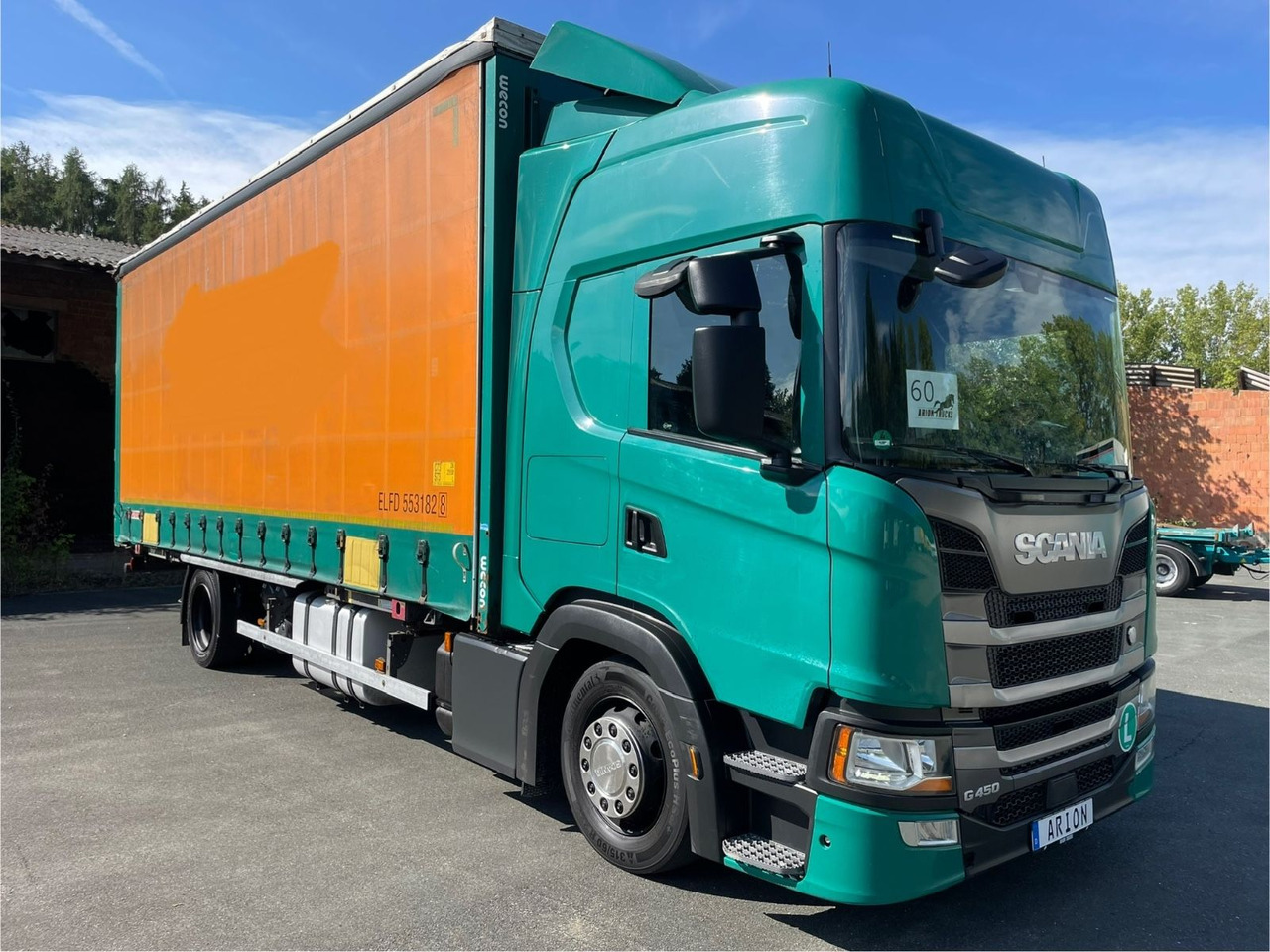 Scania G450 Pritsche+Plane/Wechsler/WECON/StandAC/EU6d - Камион с брезент: снимка 1 Scania G450 Pritsche+Plane/Wechsler/WECON/StandAC/EU6d - Камион с брезент: снимка 1