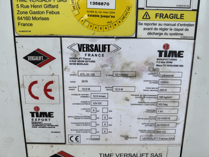 Лекотоварен автомобил Renault Master T35 2.3 DCi Hoogwerker Hubarbeitsbühne 12,5 Meter Versalift Airco Cruise Control: снимка 13