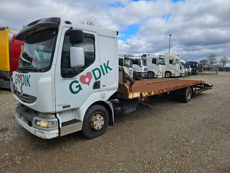 Renault Midlum 220 Machine/auto Transport and crane(2 stk) - Автовоз камион, Камион с кран: снимка 1 Renault Midlum 220 Machine/auto Transport and crane(2 stk) - Автовоз камион, Камион с кран: снимка 1