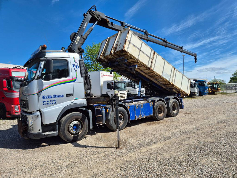 Volvo FH 460 8x2/4 //Hiab 166 E-4// 3 way tip - Камион с кран: снимка 1 Volvo FH 460 8x2/4 //Hiab 166 E-4// 3 way tip - Камион с кран: снимка 1