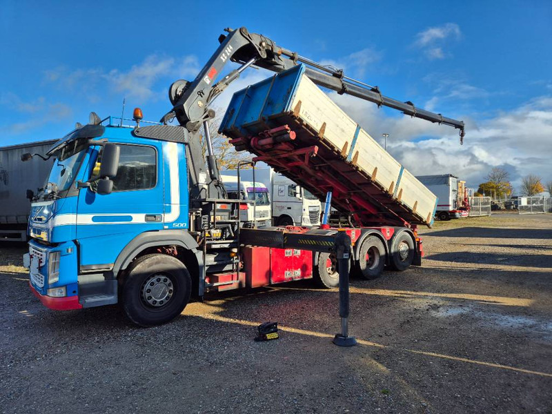 Volvo FM 500 8x4/4 // HIAB 244 EP-5 HIPRO // 3 way tip - Камион с кран: снимка 1 Volvo FM 500 8x4/4 // HIAB 244 EP-5 HIPRO // 3 way tip - Камион с кран: снимка 1