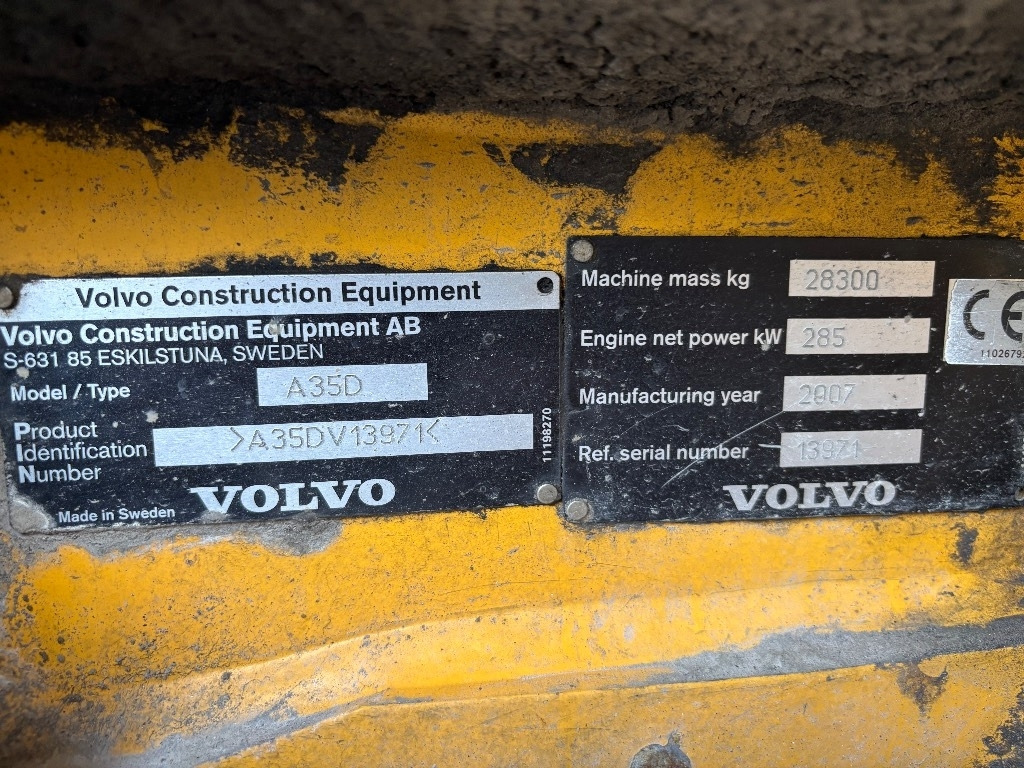Volvo a35d - Съчленен самосвал: снимка 5 Volvo a35d - Съчленен самосвал: снимка 5