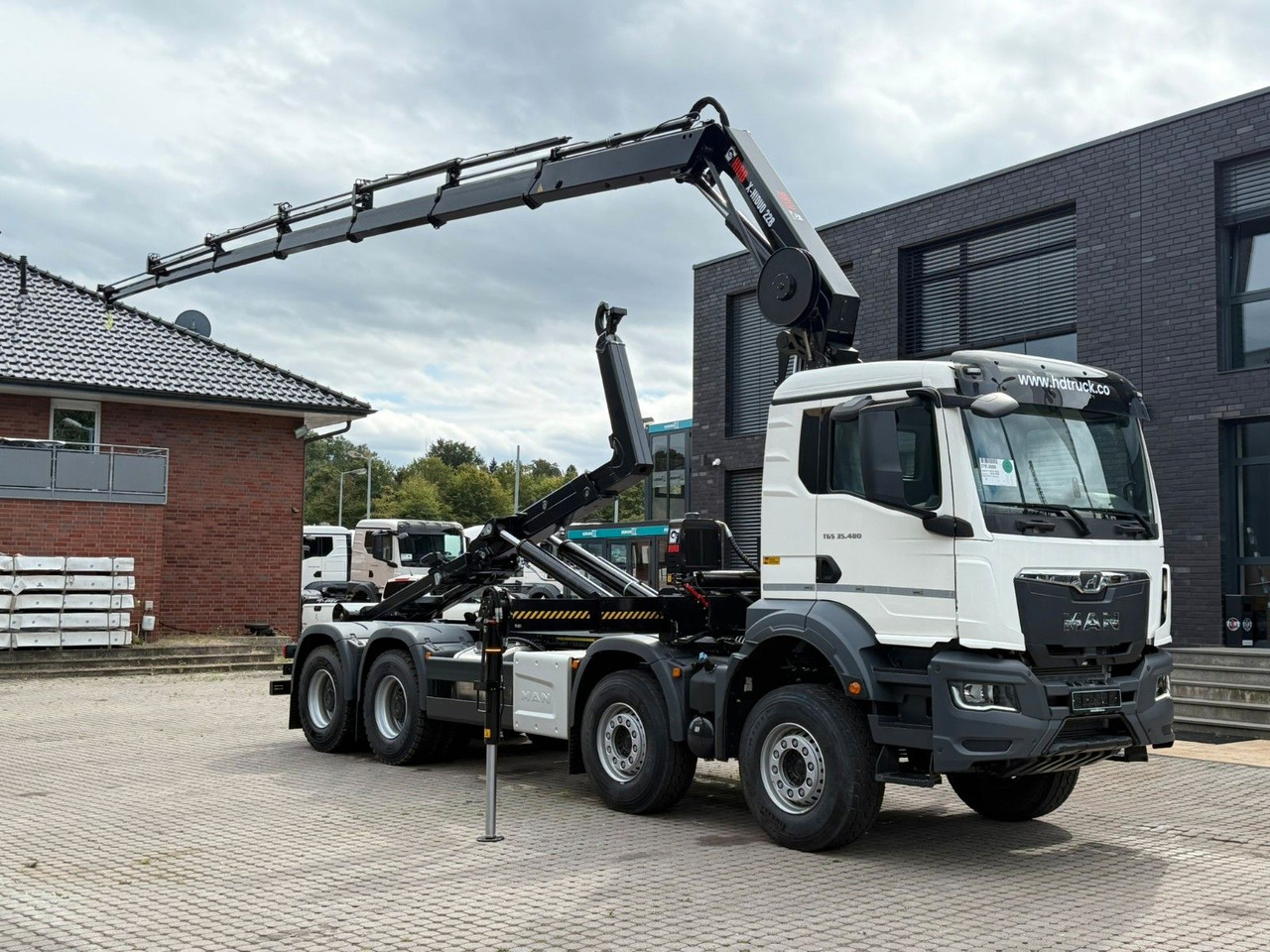 MAN TGS 35.480 8x4 Abrollkipper + Kran HIAB 228-6 - Мултилифт с кука камион, Камион с кран: снимка 1 MAN TGS 35.480 8x4 Abrollkipper + Kran HIAB 228-6 - Мултилифт с кука камион, Камион с кран: снимка 1