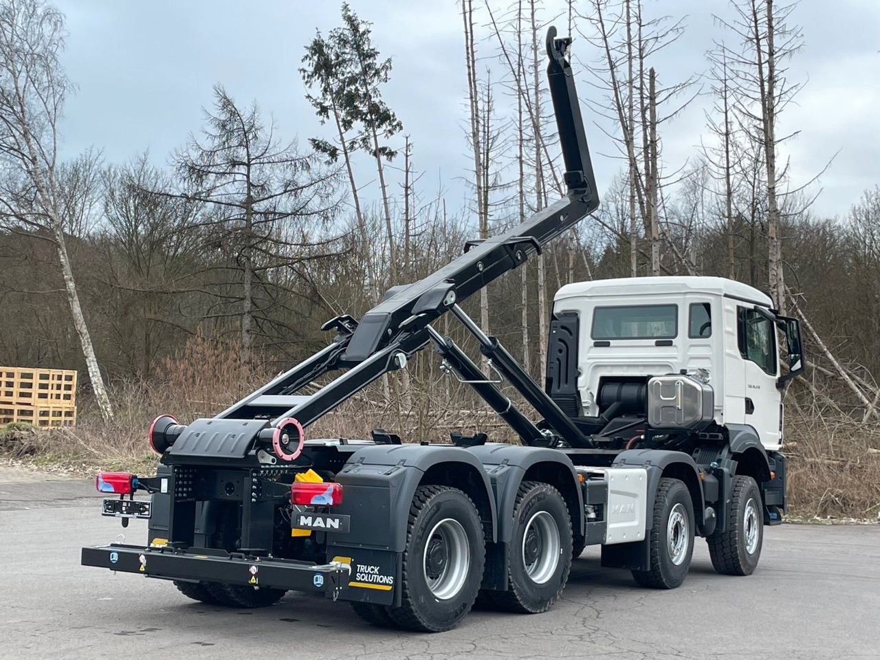 Мултилифт с кука камион, Камион с кран MAN TGS 35.480 8x4 Euro6e Hiab MultLift Abrollkipper: снимка 7