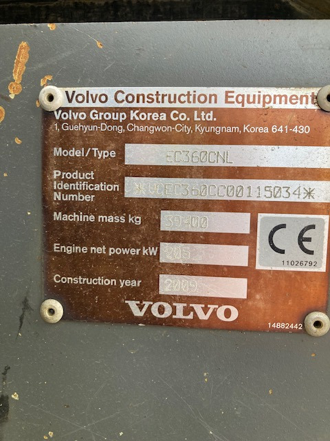 Pelle sur chenilles VOLVO EC360 CNL - Верижен багер: снимка 5 Pelle sur chenilles VOLVO EC360 CNL - Верижен багер: снимка 5